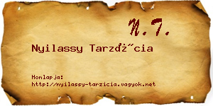 Nyilassy Tarzícia névjegykártya